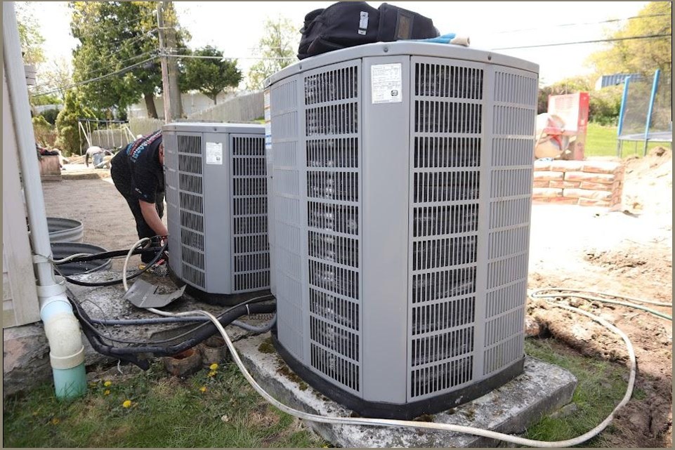 HVAC outdoor unit installation